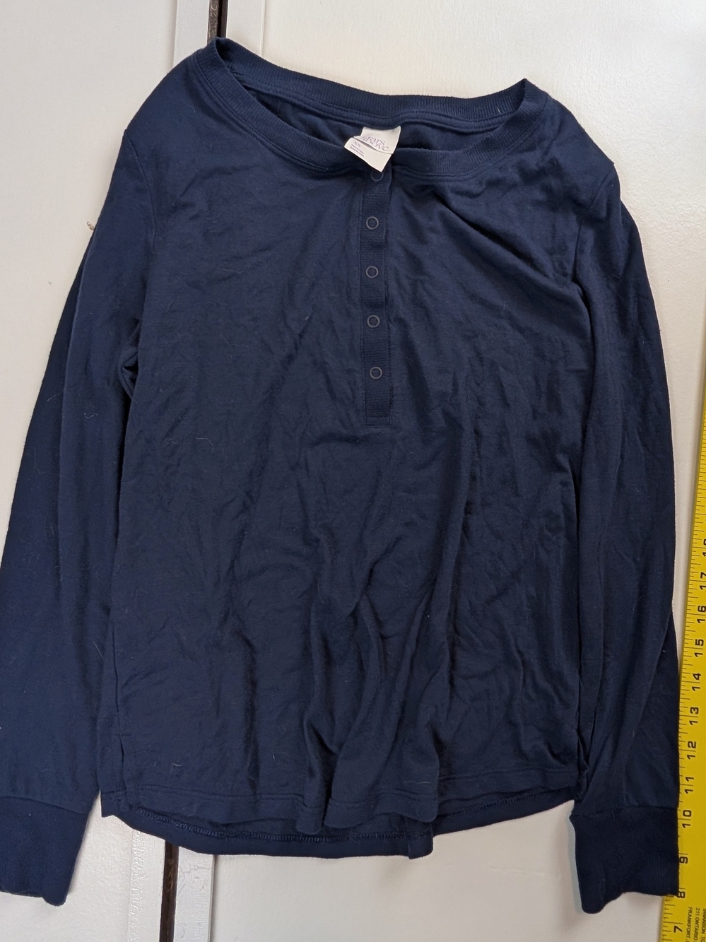 stars above Navy Long-Sleeve Henley Shirt